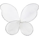 engelenvleugels 7,5 x 5,5 cm nylon/staal wit 6 stuks