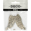 engelenvleugels 7,5 x 6 cm staal parelmoer 5 stuks