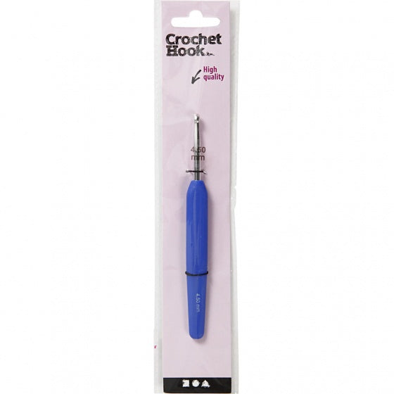 ergonomische haaknaald blauw 4,5 mm 13,3 cm
