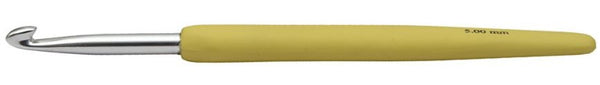 ergonomische haaknaald geel 5 mm 13,3 cm
