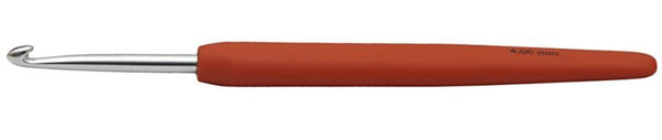 ergonomische haaknaald oranje 4 mm 13,3 cm