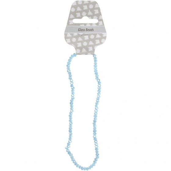 Facet Kralen Zeeblauw, 100st.