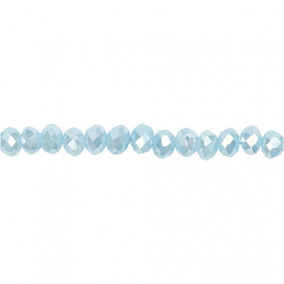 Facet Kralen Zeeblauw, 100st.