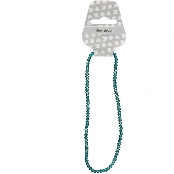 Facet Kralen Emerald Green, 100st.