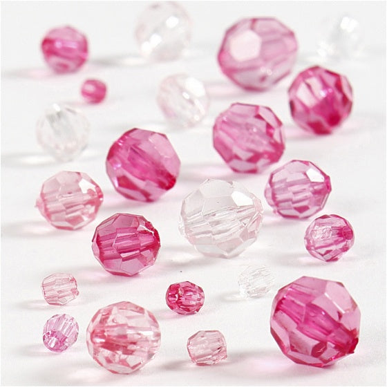 facetkralen mix roze 250 g