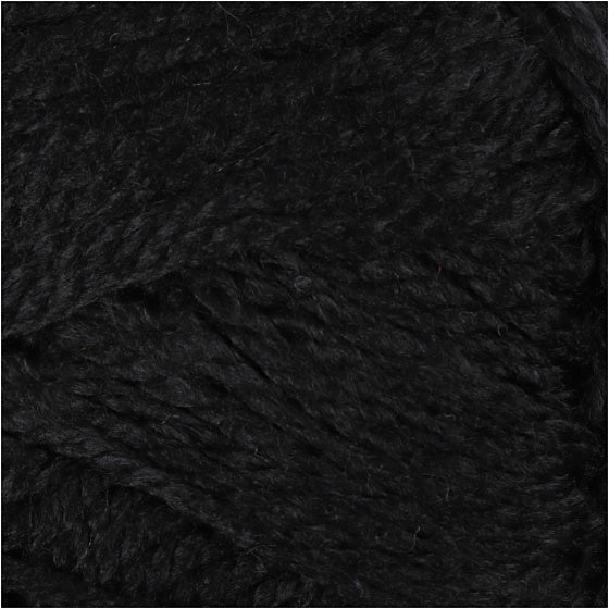 Acrylgaren, Zwart, 50gr, 80m
