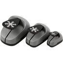 figuurponsen 25/49/75 mm ijskristallen 3 stuks grijs