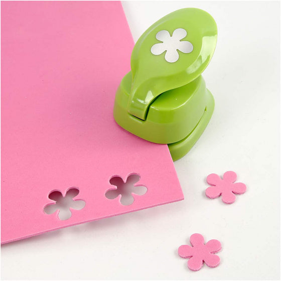 figuurponsen 25 mm bloem/vlinder/hart 3 stuks groen