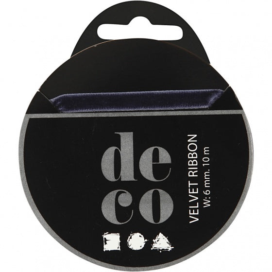 fluweellint 6 mm x 10 m donkerblauw