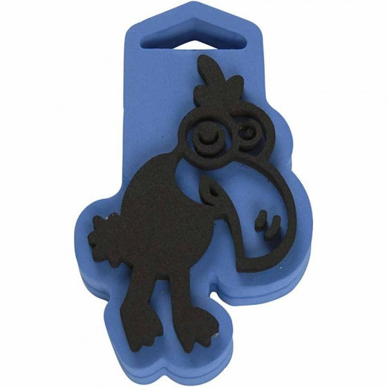 foam stempel kraai geel 6,6 x 11 cm