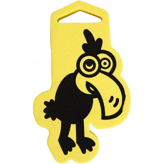 foam stempel kraai geel 6,6 x 11 cm