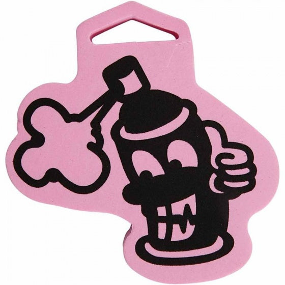 foam stempel spuitbus roze 9,2 x 9,9 cm