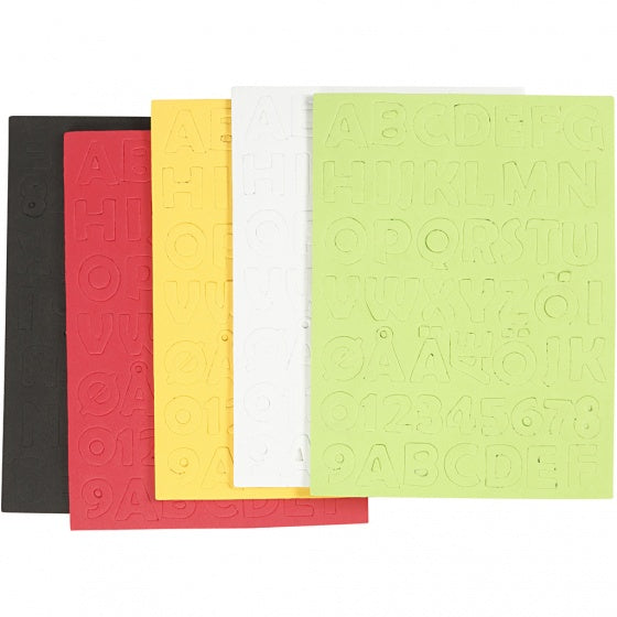 foam vellen letters en cijfers zelfklevend 51 stuks