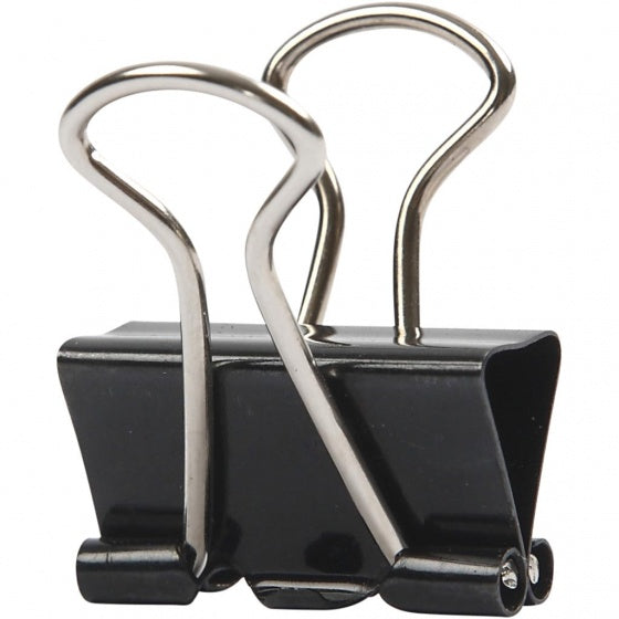 foldback clips zwart 19 mm 40 stuks