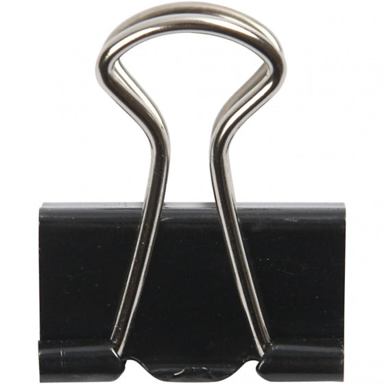 foldback clips zwart 19 mm 40 stuks