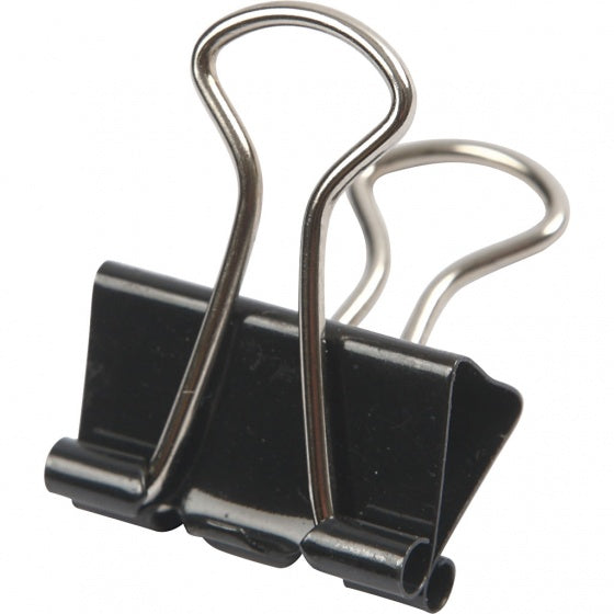 foldback clips zwart 19 mm 40 stuks