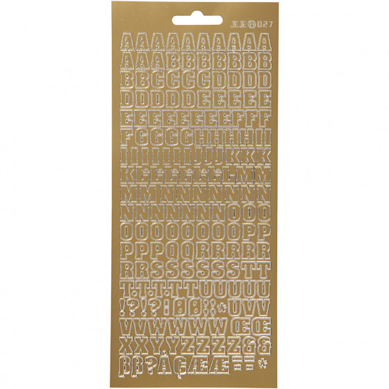 foliestickers Alfabet 176 stuks goud