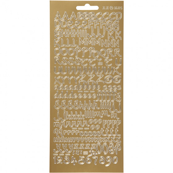 foliestickers Alfabet 208 stuks goud