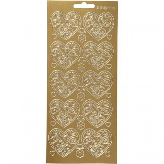 foliestickers hart 1 stickervel goud