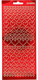 foliestickers hartjes 1 stickervel rood