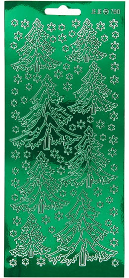 foliestickers kerstboom 1 stickervel groen