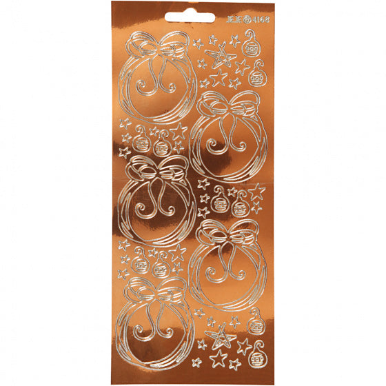 foliestickers Kerstversiering 51 stuks brons