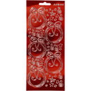 foliestickers Kerstversiering 51 stuks rood