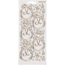 foliestickers Kerstversiering 51 stuks witgoud