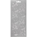 foliestickers Kerstversiering 51 stuks zilver