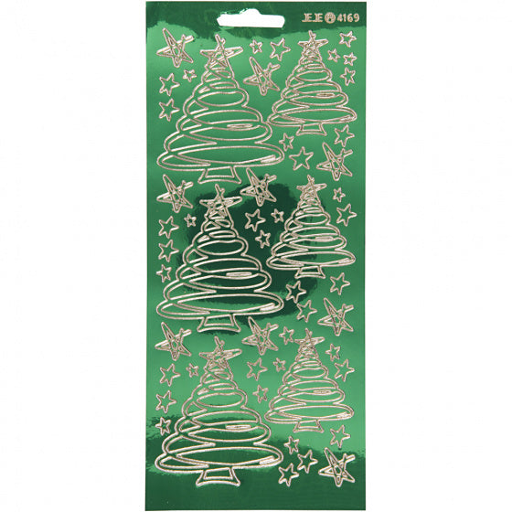 foliestickers Kerstversiering 53 stuks lichtgroen