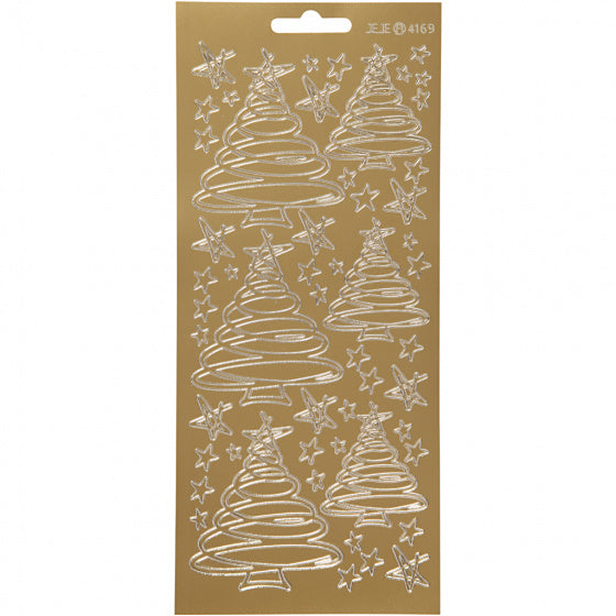 foliestickers Kerstversiering 53 stuks goud