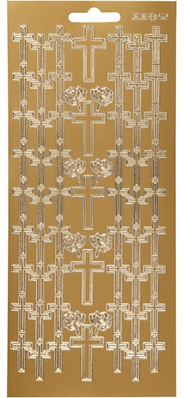 foliestickers kruis 1 stickervel goud