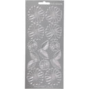 foliestickers Margrieten 12 stuks zilver