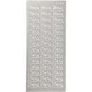 foliestickers Menu 42 stuks zilver