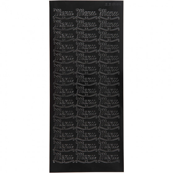 foliestickers Menu 42 stuks zwart