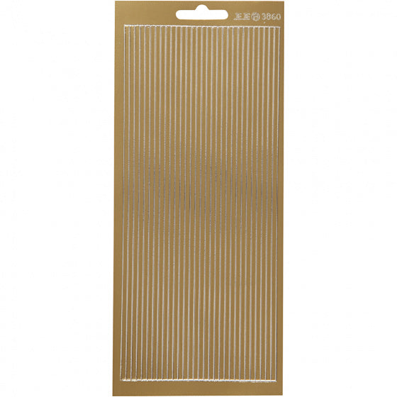 foliestickers rand 30 stuks goud 21 cm