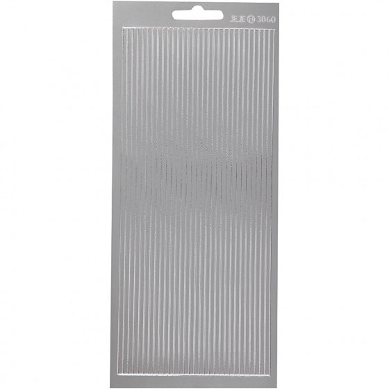 foliestickers rand 30 stuks zilver 21 cm