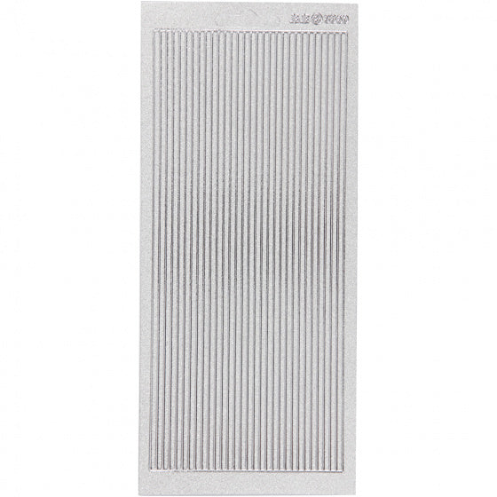 foliestickers rand Shine 30 stuks zilver 21 cm