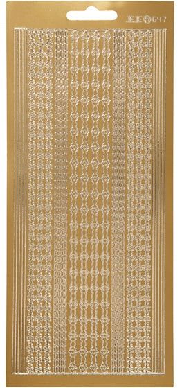 foliestickers randen 1 stickervel goud