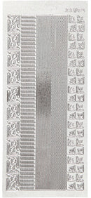 foliestickers randen en hoeken glitters 1 stickervel zilver