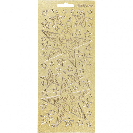 foliestickers sterren stickervel goud