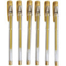 gelpen 6 stuks 15 cm goud