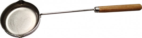 giet- en smeltpan 6,5 cm staal zilver/rood