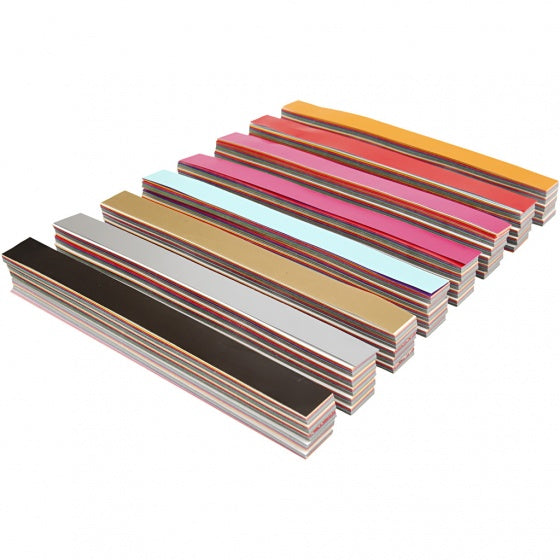 Glanspapier stroken 400 stuks 1,5 x 16 cm multicolor