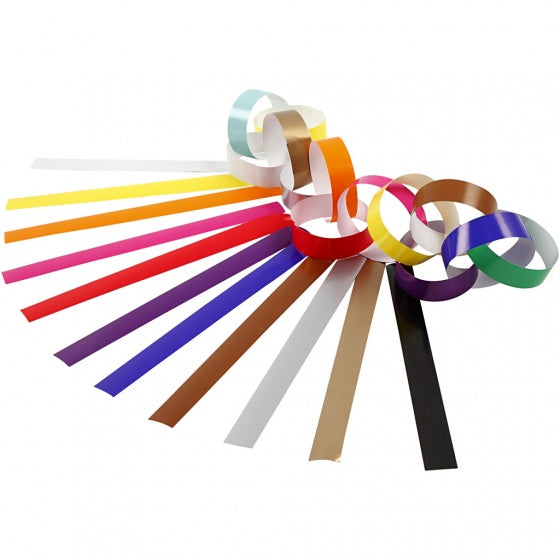 Glanspapier stroken 400 stuks 1,5 x 16 cm multicolor