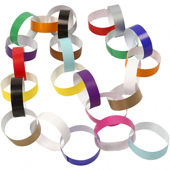 Glanspapier stroken 400 stuks 1,5 x 16 cm multicolor