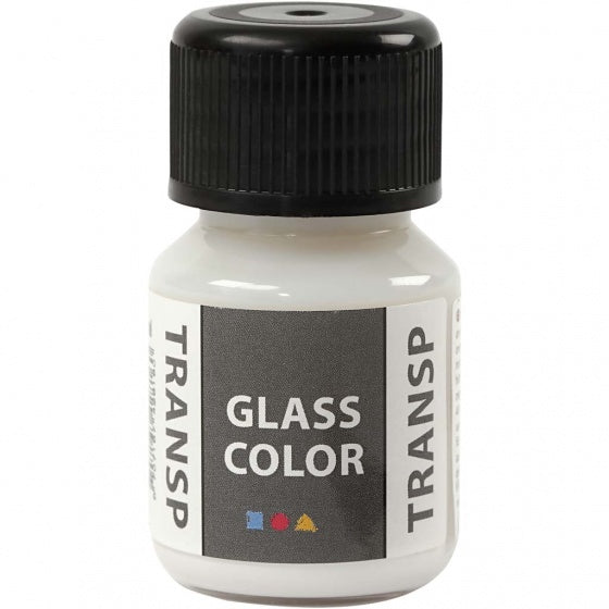 Glass Color Transparante Verf - Wit, 30ml