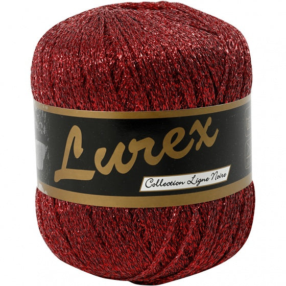 glitter garen rood 160 m 25 gr