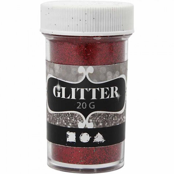 glitter rood 20 gram