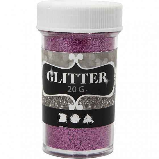 glitter roze 20 gram